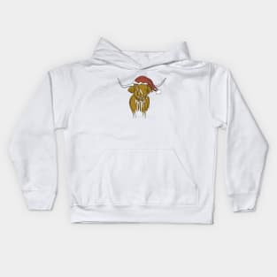 Christmas cow Kids Hoodie